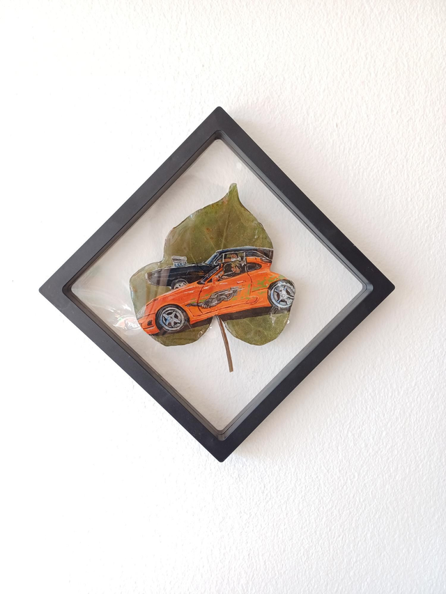 Fast and Furious - peinture sur feuille 