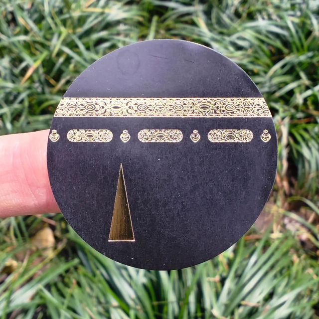 Eid Mubarak Sticker - Blue with Silver Mosque