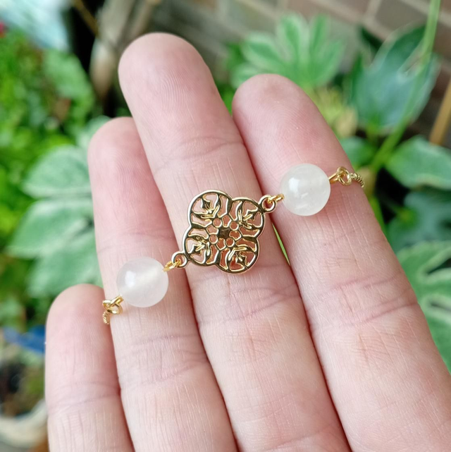 Selenite Gold Bracelet 