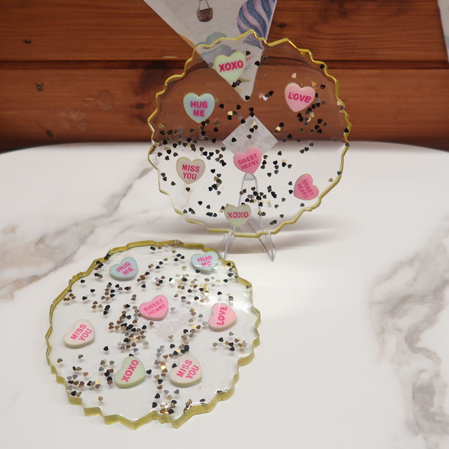 Valentines Resin Coaster