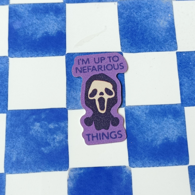 nefarious - sand glitter sticker 
