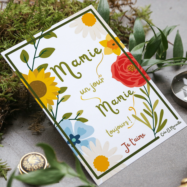 Carte postale Mamie 🌸