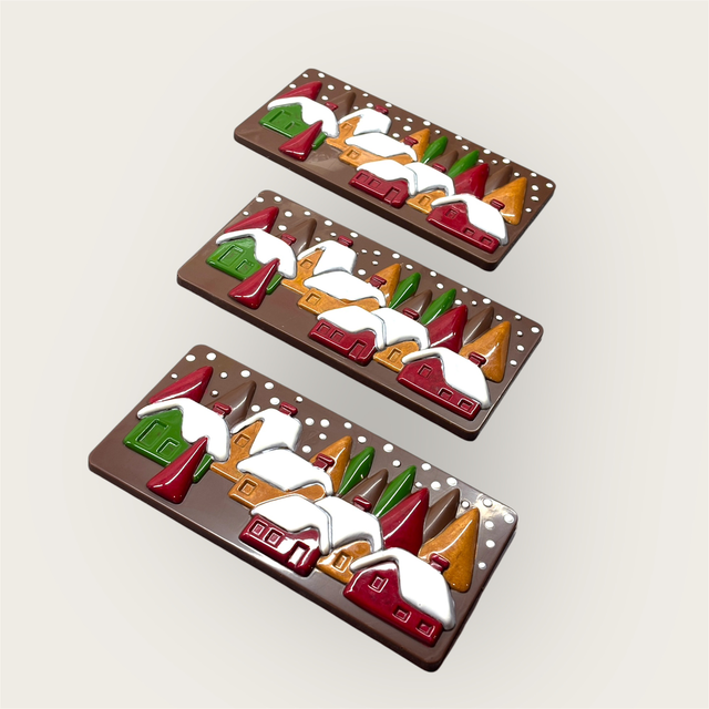 Hand-Painted Christmas Milk Chocolate Bar 🎄🍫