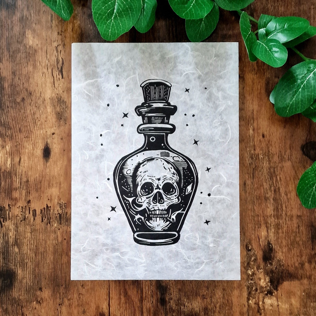Linogravure - Potion Mystérieuse