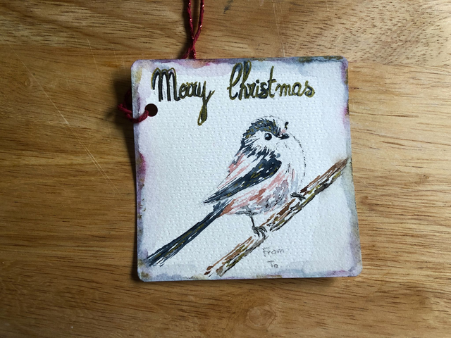06/12/25 Festive watercolour: paint birds on gift tags for Christmas