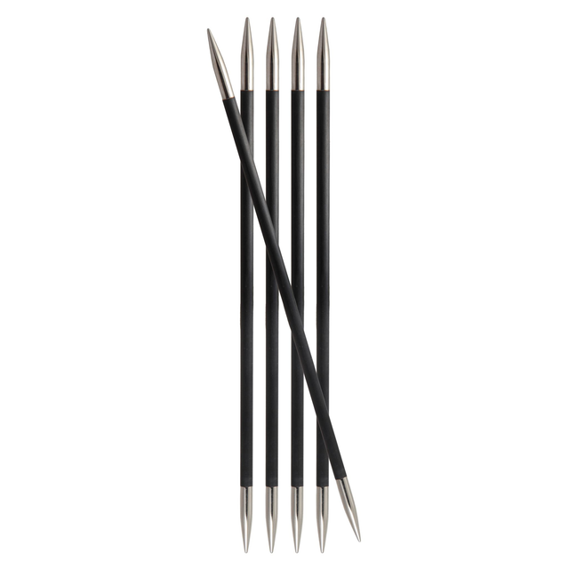 KnitPro Karbonz Set of 5 x 20cm Long Double End Knitting Pins