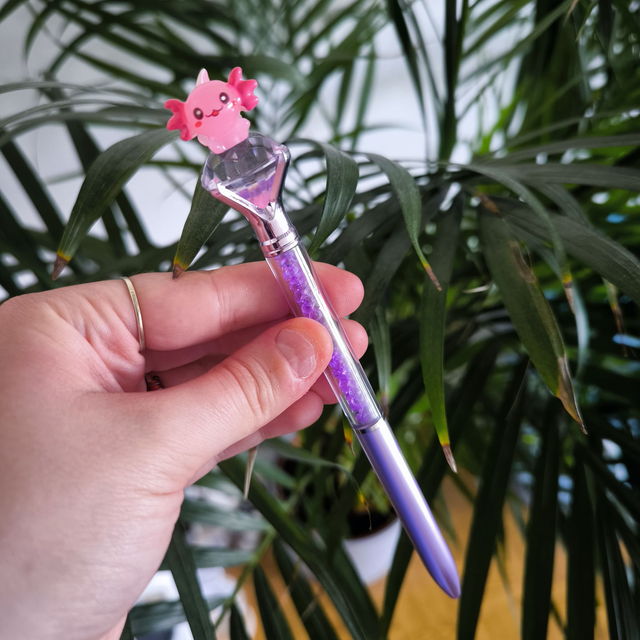 Stylo baguette magique - Axolotl rose (violet)