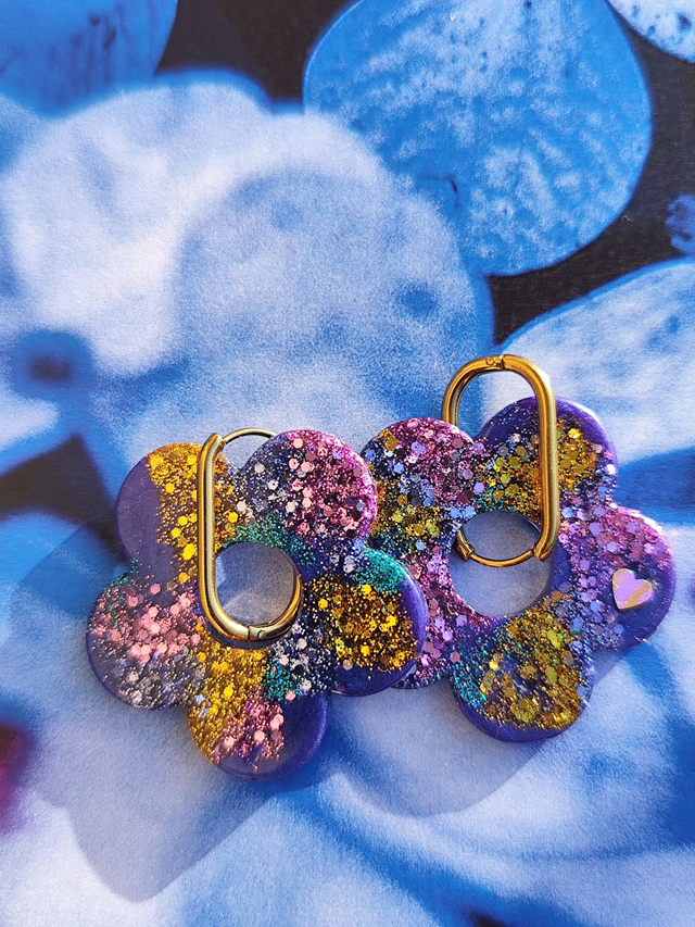 Boucles d&#039;oreilles Fleurs L Sunshine Blossom