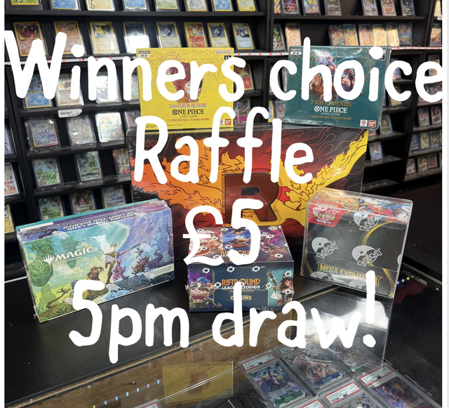 Thursday £5 raffle 5pm