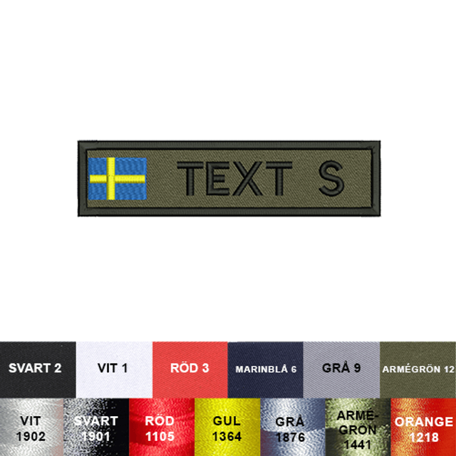 5-Pack 100x25mm Svensk Flag. 'Iron-on'