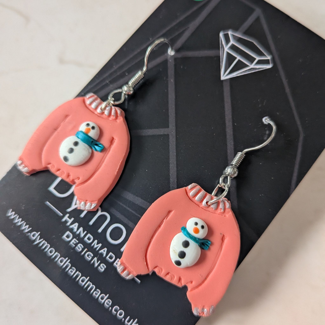  Christmas Sweater - Pink Snowman