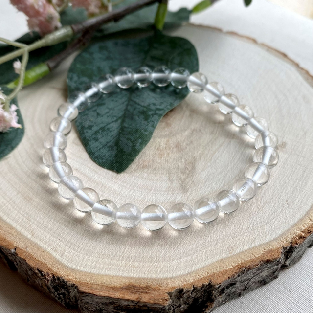 Bracelet perles cristal de roche