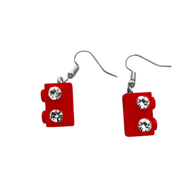 1x2 brick with two "diamonds" earrings
