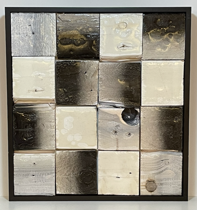 Mosaik schwarz/weiß/silber - Jane Framer 