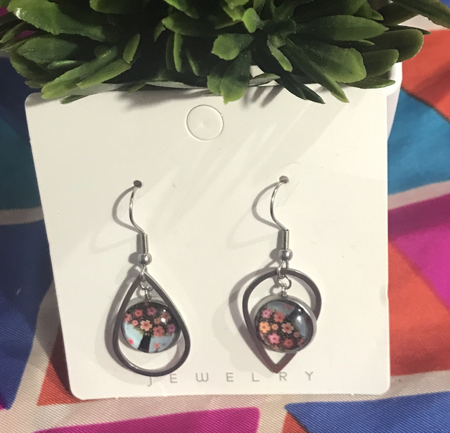 Mixed Stone Dangling Earrings - STDE01