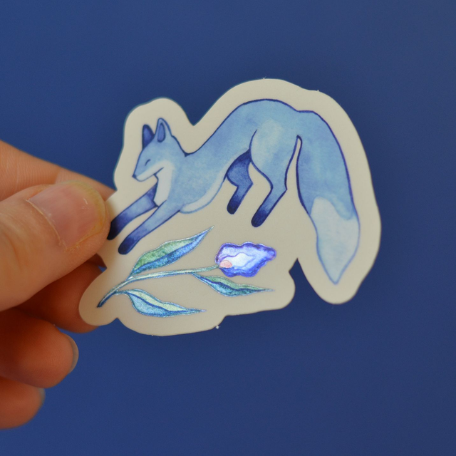 *NEW* Sticker le renard bleu
