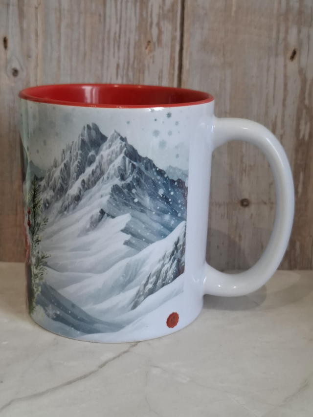 Mug rouge labrador noir personnalisable