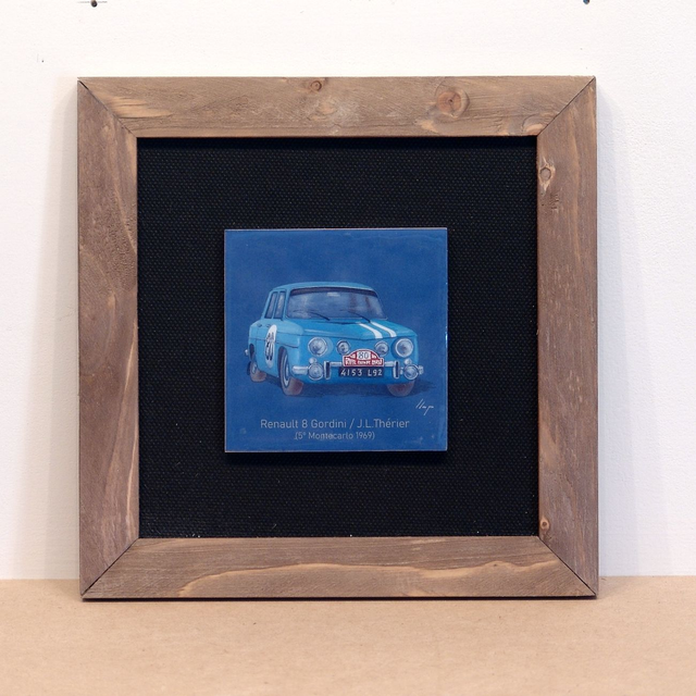 Artimotor enmarcado 21x21 - 1969 Renault 8 Gordini - J.L. Therier
