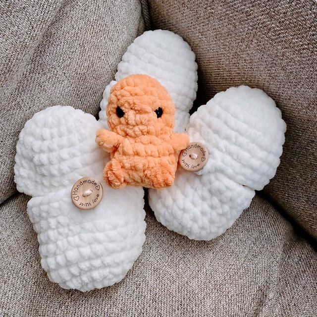 Handmade Crochet Chick Pocket Pet – Mini Plush in Crocheted Egg