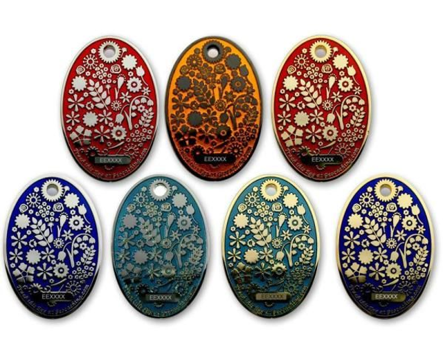 Ostereier Geocoin diverse Farben