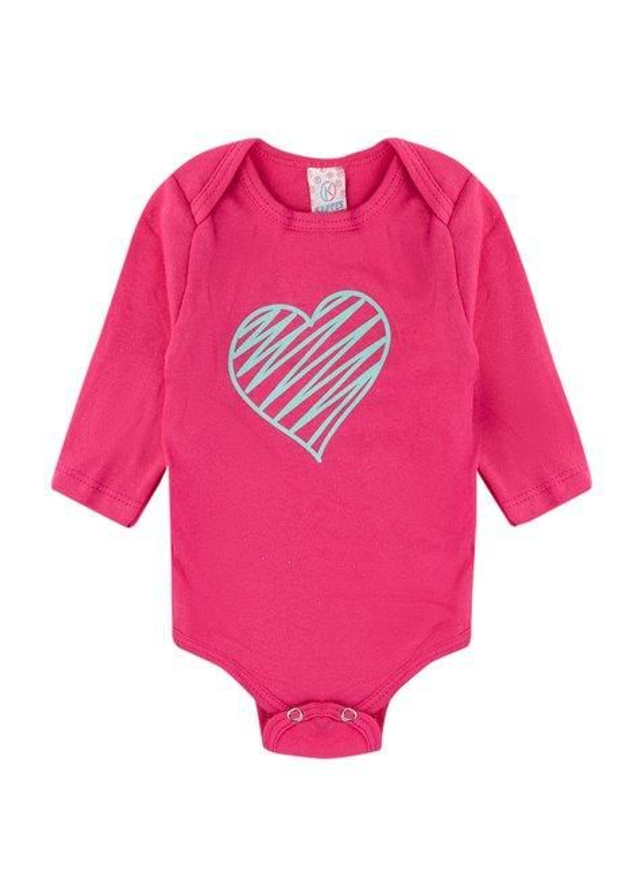 Body Manga Longa Coração 