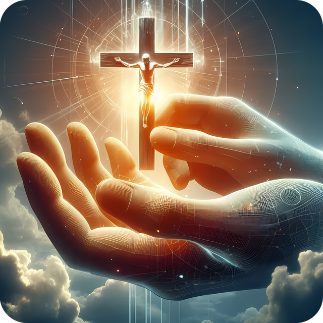 Square fridge magnet Religious design