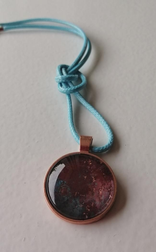 Collier RM07 Rond Mica Turquoise
