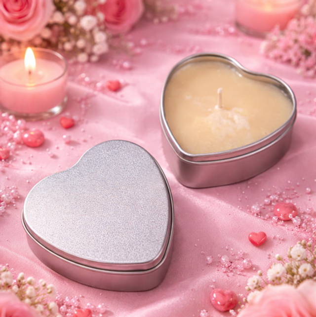 Bougie contenant cœur