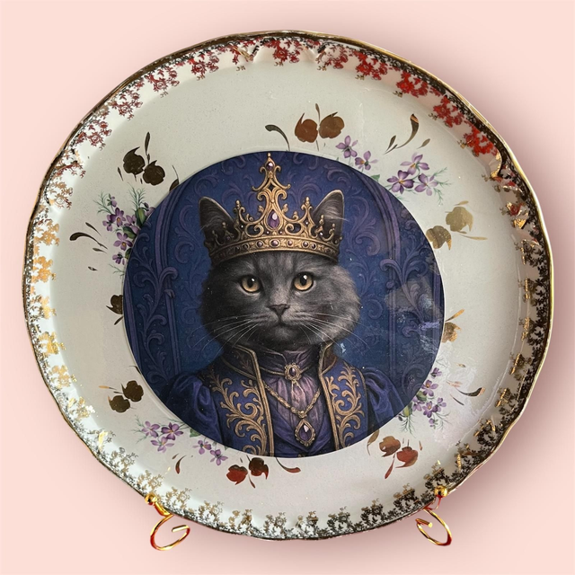 Assiette XL Chat Royal