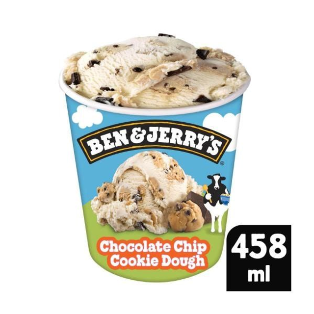 Ben &amp;amp; Jerry&amp;#039;s Ice Cream Tub Chocolate Chip Cookie Dough 458mL