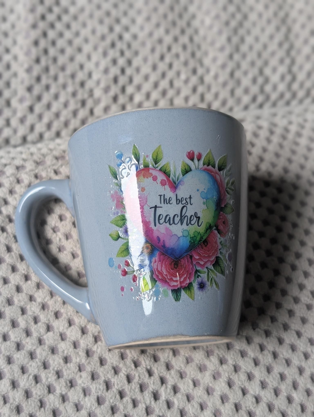 Tasse bleu gris teacher