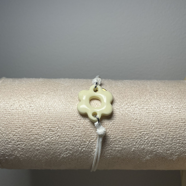 Bracelet Nylon Jaune Pastel