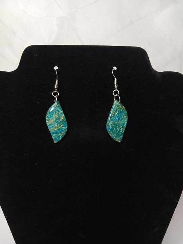 Aurore turquoise - boucles d'oreilles