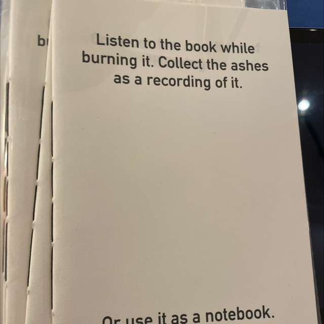 Listen To The Book While Burning It