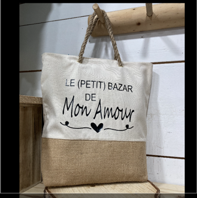 Sac cabas Le petit bazar de mon amour 