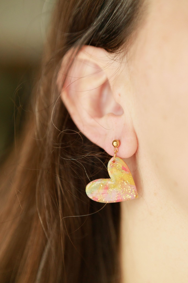 Boucles D'oreilles Coeur Collection Gourmandises Acidulées