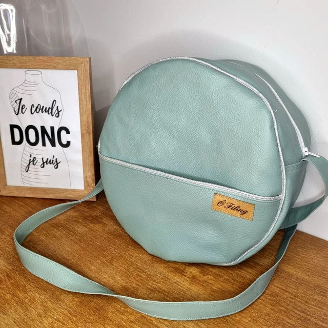 Sac rond vert amande