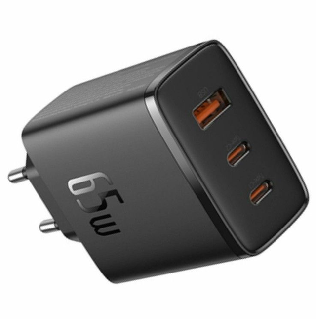 Baseus polnilec 65W USB 2xTipC TipA GaN5 CubePro črn P10152301113-00