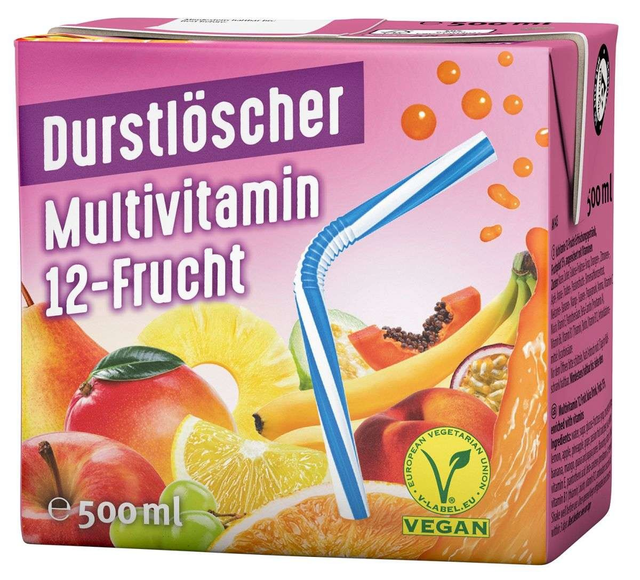 Durstlöscher Multivitamin 12-Frucht Tetra 0,5l (12 x 0,5 L)