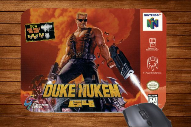 N64 Nintendo 64 Duke Nukem 64 Printed Mouse Mat