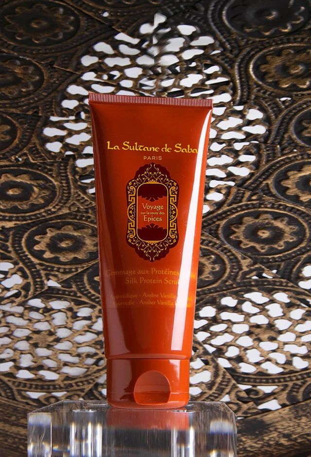 Peeling Zijde Proteïne de Soie - 300g - Epices - Ayurveda (Amber Vanille Patchouli)