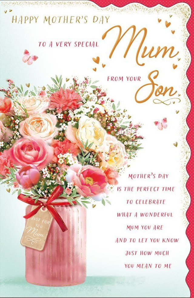 Mum From your Son Mothers Day Card