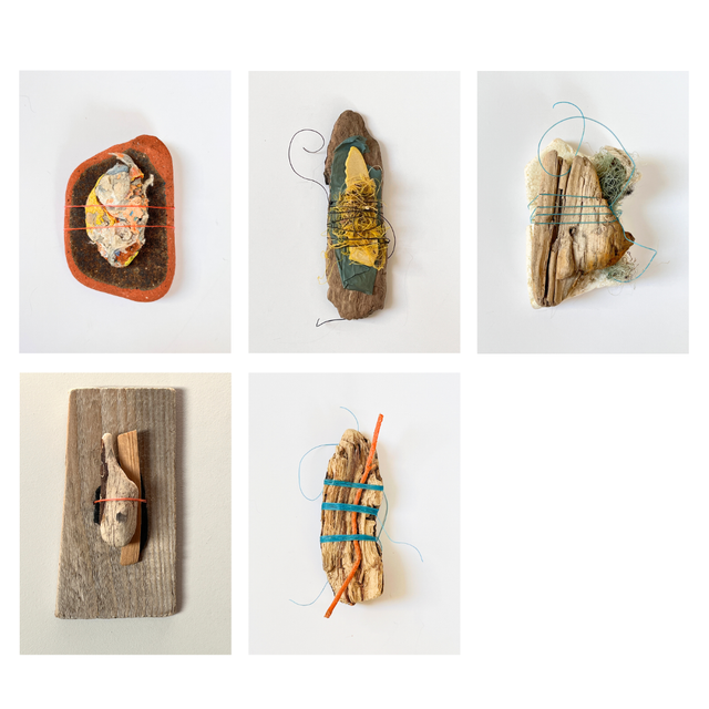 Tethered - 5 Abstract art greeting cards