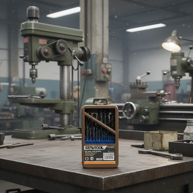 STAVTOOL Sada vrtáků do kovu černé 25dílů Profi kov.obal STAVTOOL P11031A