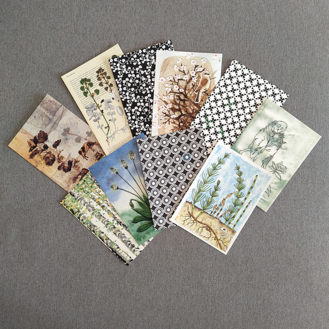 Grusskarten Frühlings-Edition mit Glitzer - 10St