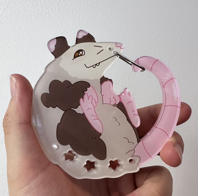 Possum acrylic carabiner