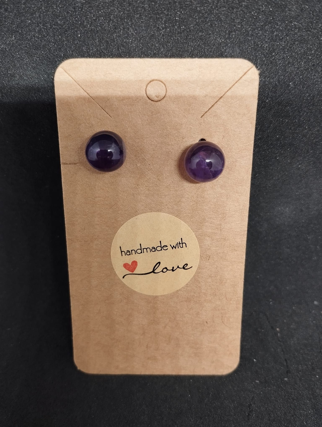 Boucle d'oreille en améthyste