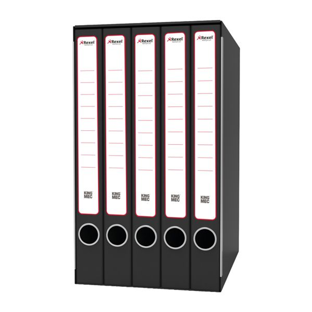 Gruppo registratori Quintetto - 23 x 32 cm - con 5 cartelle 3 lembi - dorso 23 cm - grigio - Rexel