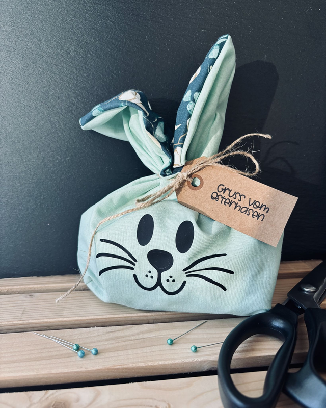 Osterhasenbeutel türkis