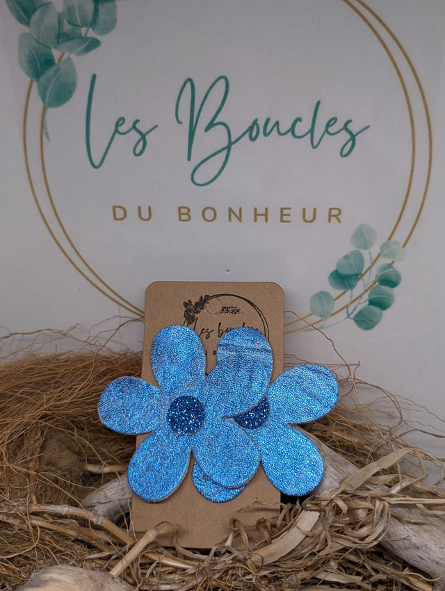 Marguerite m713 bleue pailletée luxe